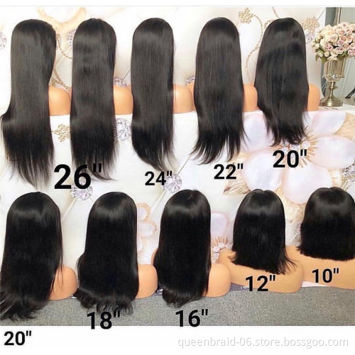 10A Virgin Hair Transparent Lace Front Human Hair Wigs 180% HD Lace Frontal Wig For Black Women 4x4 Lace Closure Wig